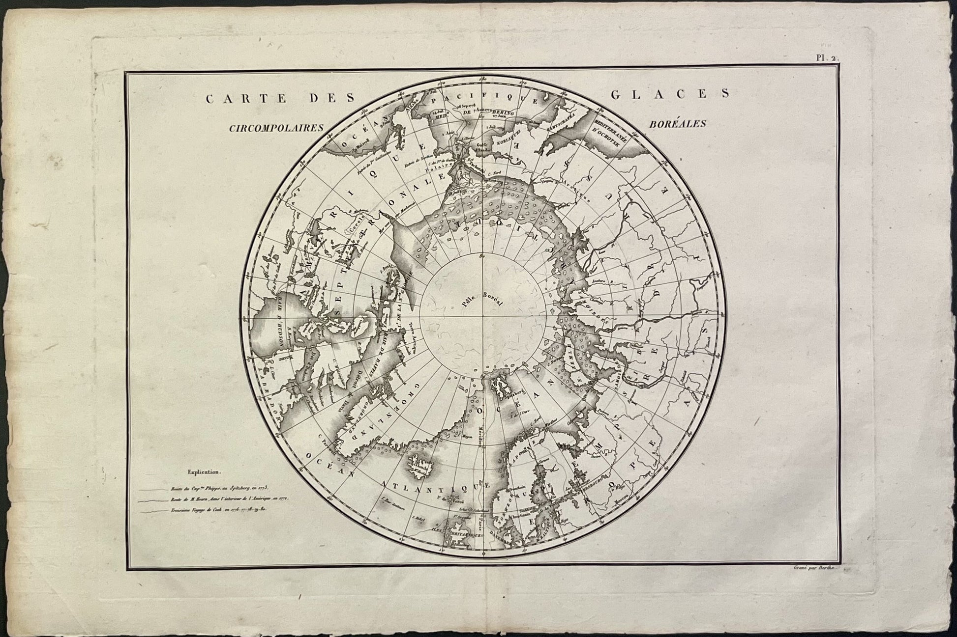 Achat carte ancienne Pole Nord