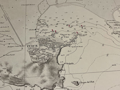 Achat carte ancienne Port Ibiza