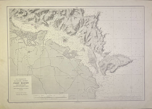 Achat carte ancienne Port Mahon Minorque