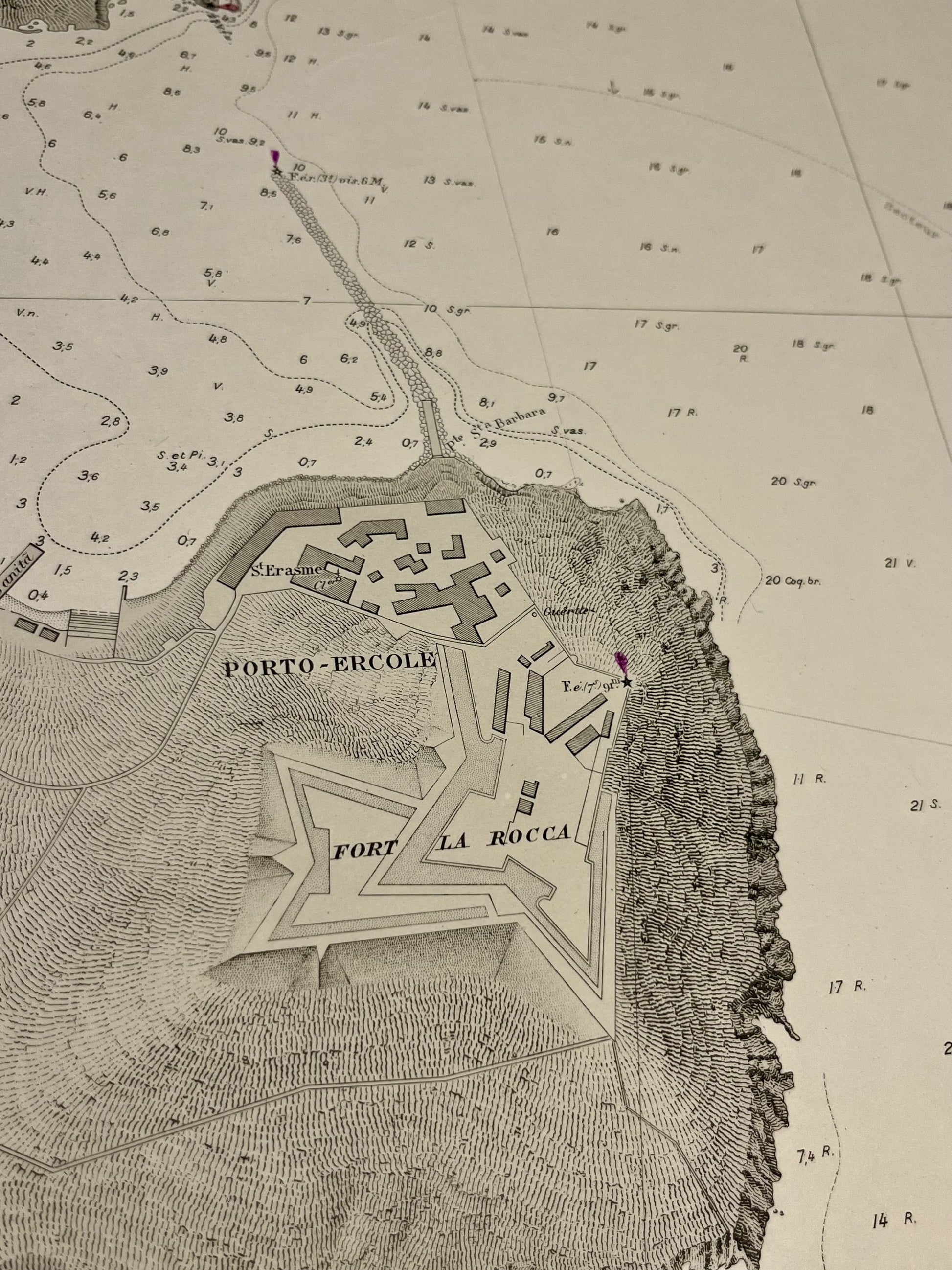 Achat carte ancienne Porto Ercole italie