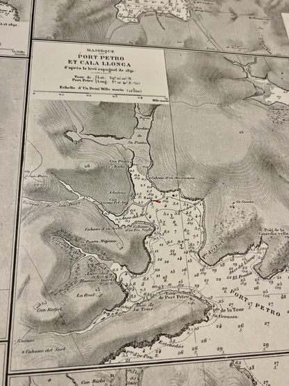 Achat carte ancienne Ports Majorque
