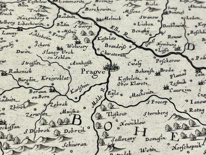 Achat carte ancienne Praque Tchequie