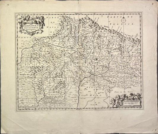 Achat carte ancienne Pyrenees espagnols