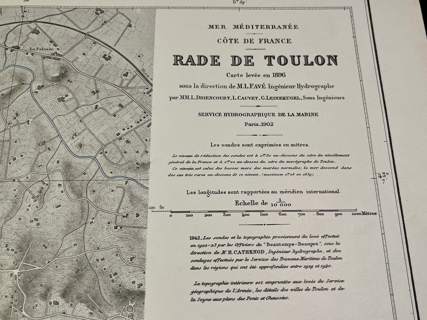 Achat carte ancienne Rade Toulon