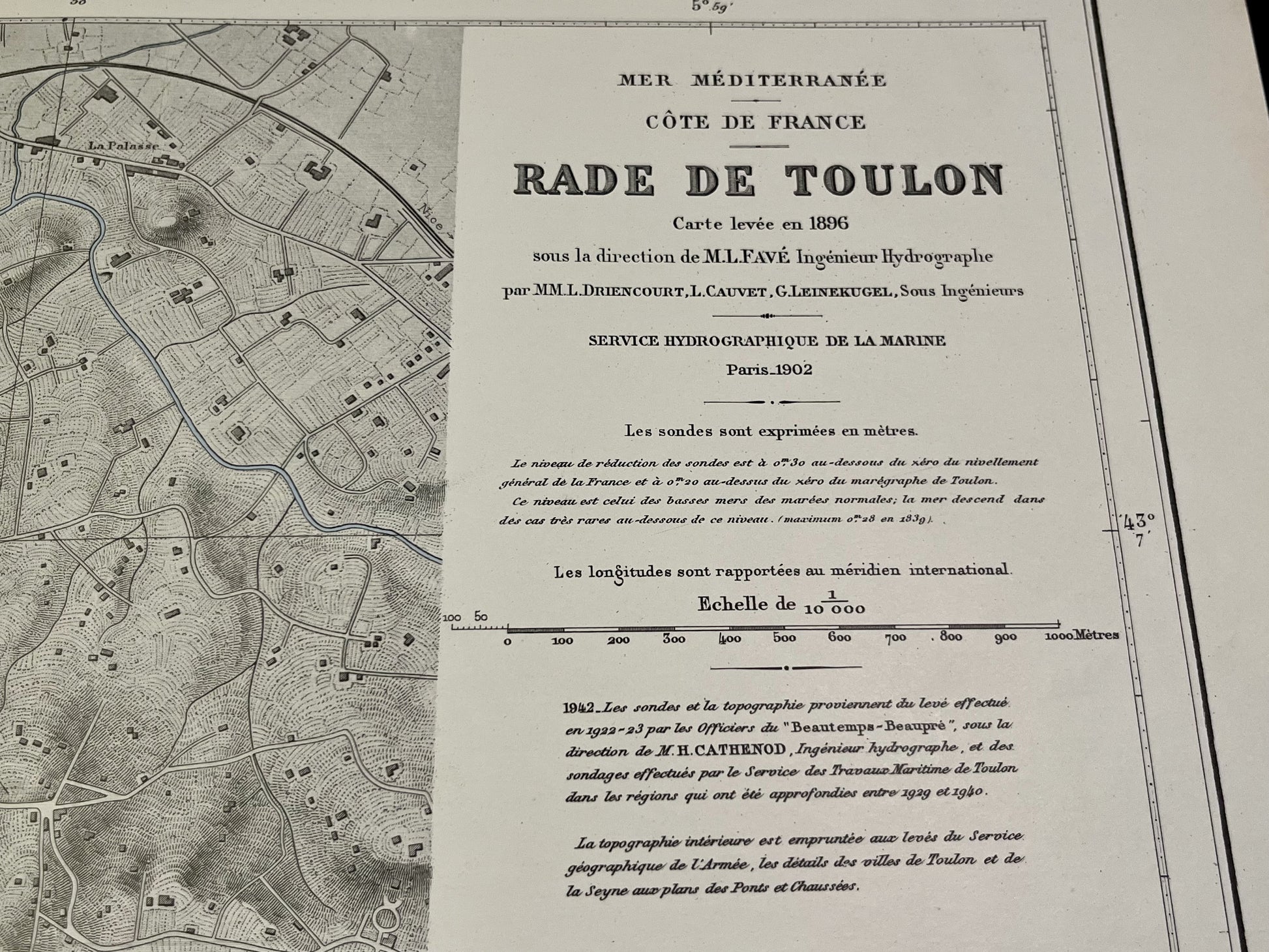 Achat carte ancienne Rade Toulon