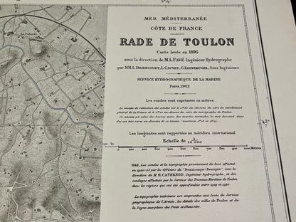 Achat carte ancienne Rade Toulon