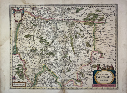 Achat carte ancienne Rhenanie-Palatinat Allemagne