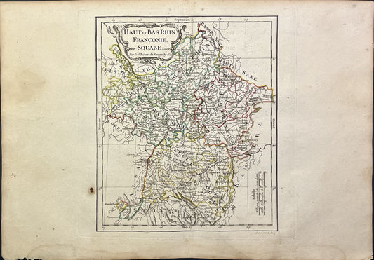 Achat carte ancienne Rhenanie