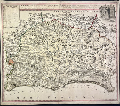 Achat carte ancienne Rome Latium