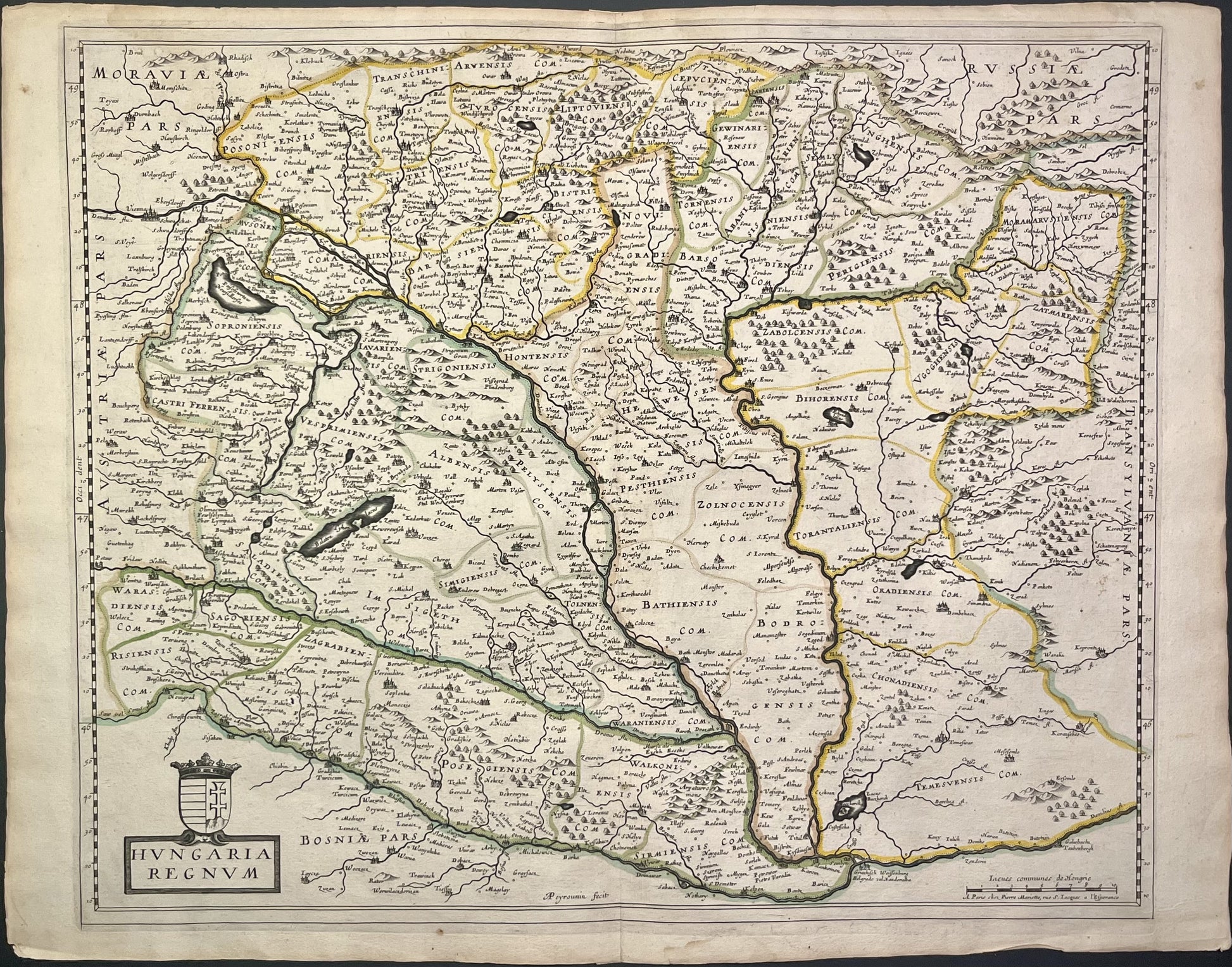 Achat carte ancienne Royaume de Hongrie