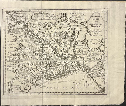 Achat carte ancienne Royaume du Bengale