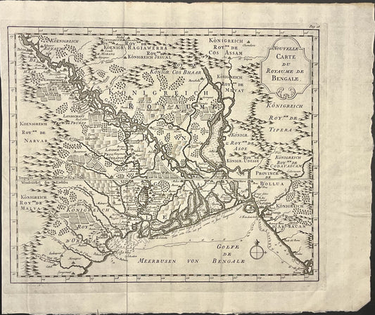 Achat carte ancienne Royaume du Bengale