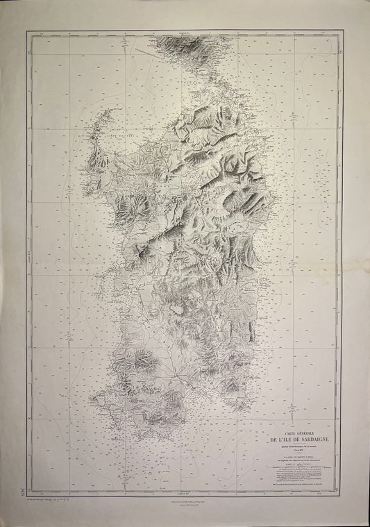 Achat carte ancienne Sardaigne