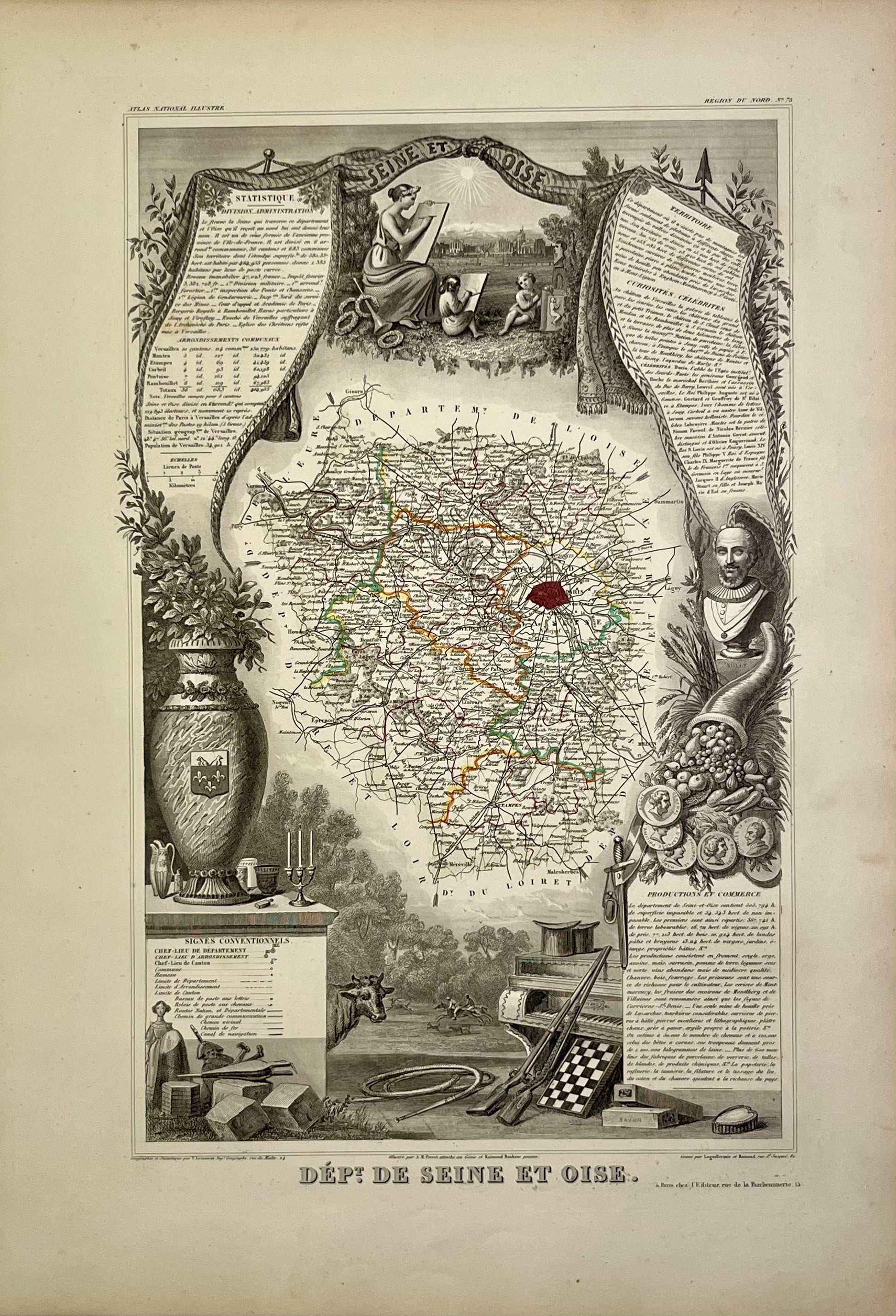 Achat carte ancienne Seine-et-Oise