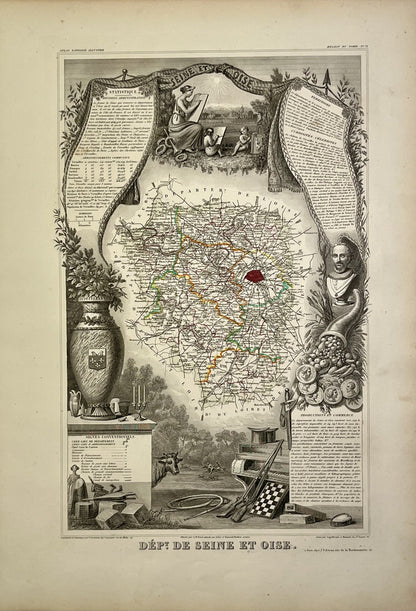 Achat carte ancienne Seine-et-Oise