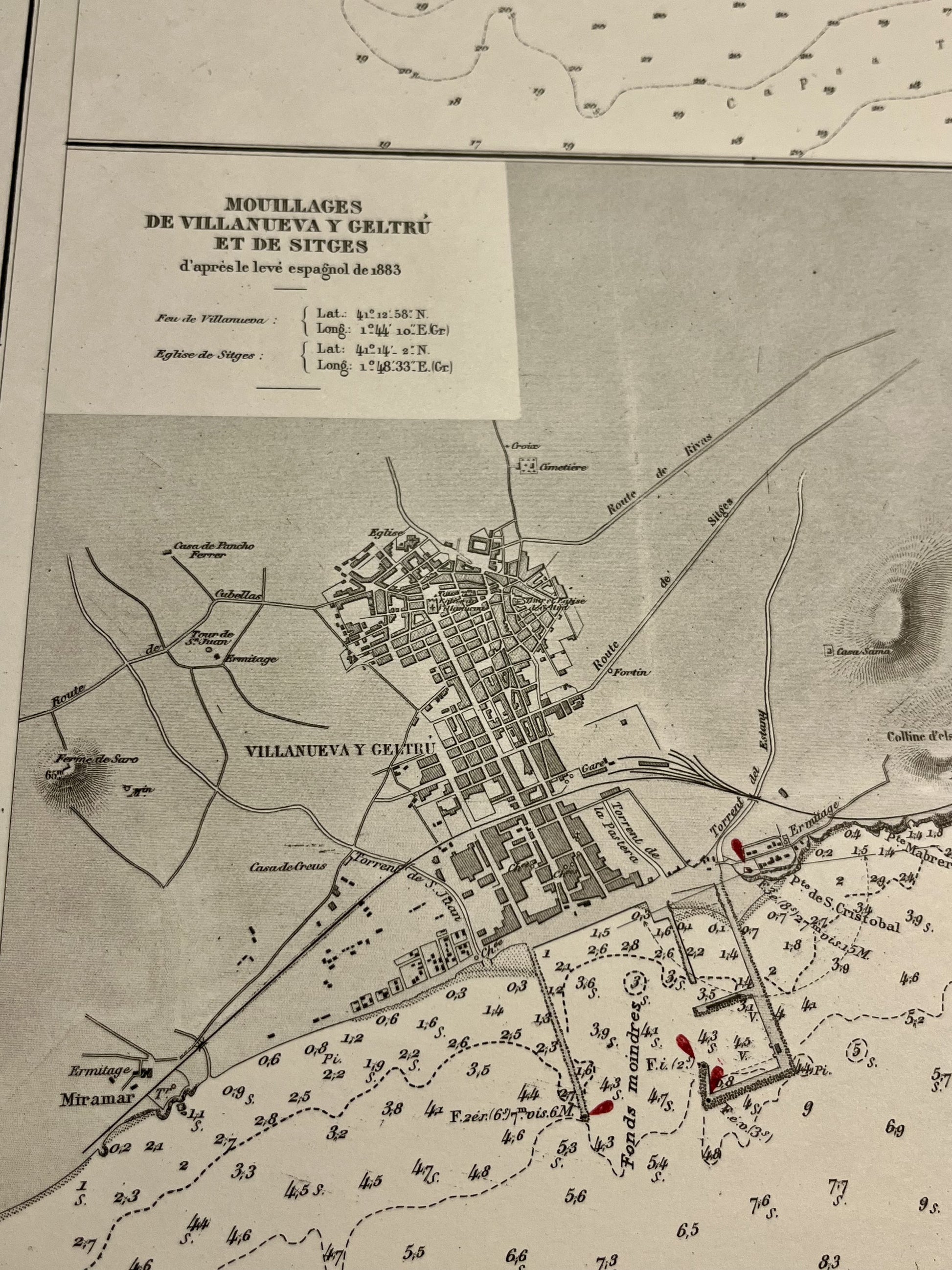 Achat carte ancienne Sitges Espagne