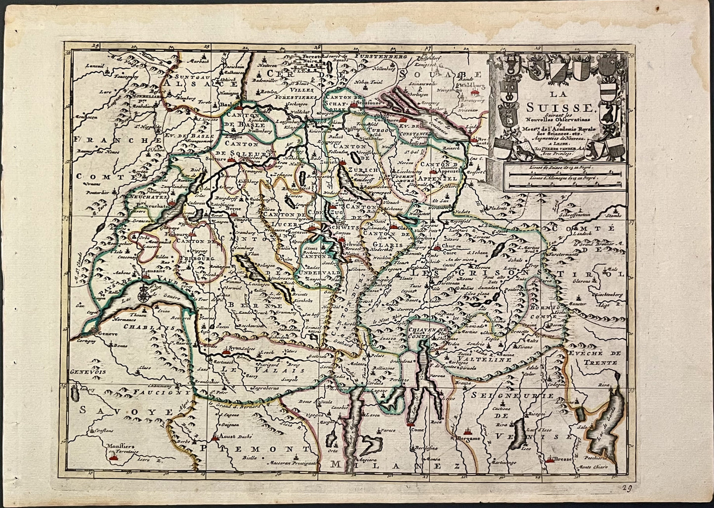 Achat carte ancienne Suisse vintage