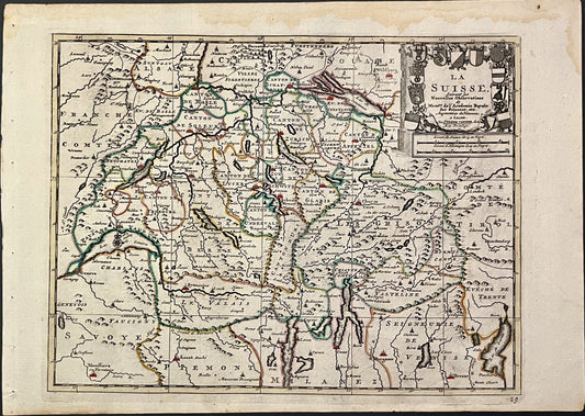 Achat carte ancienne Suisse vintage