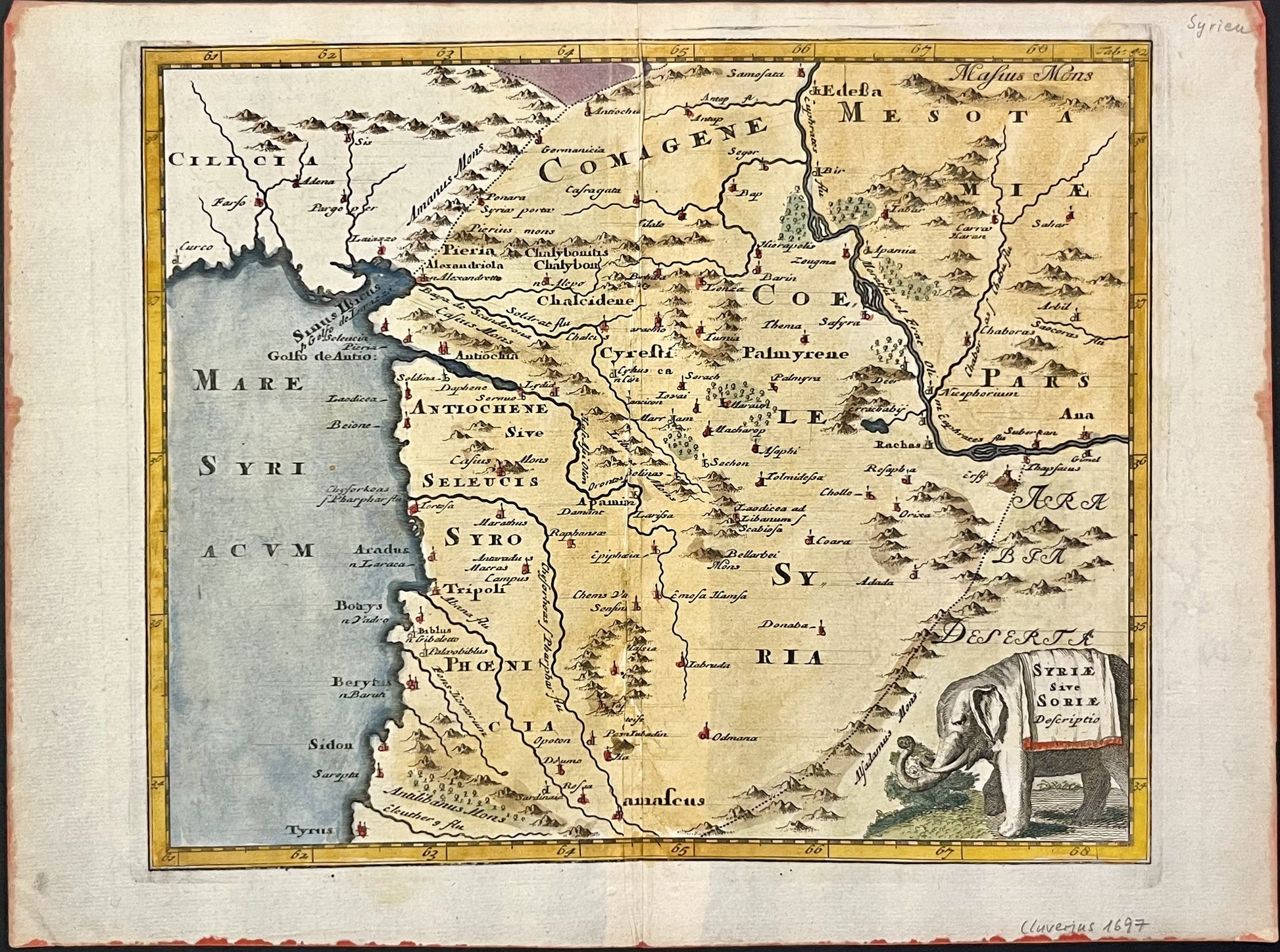 Achat carte ancienne Syrie