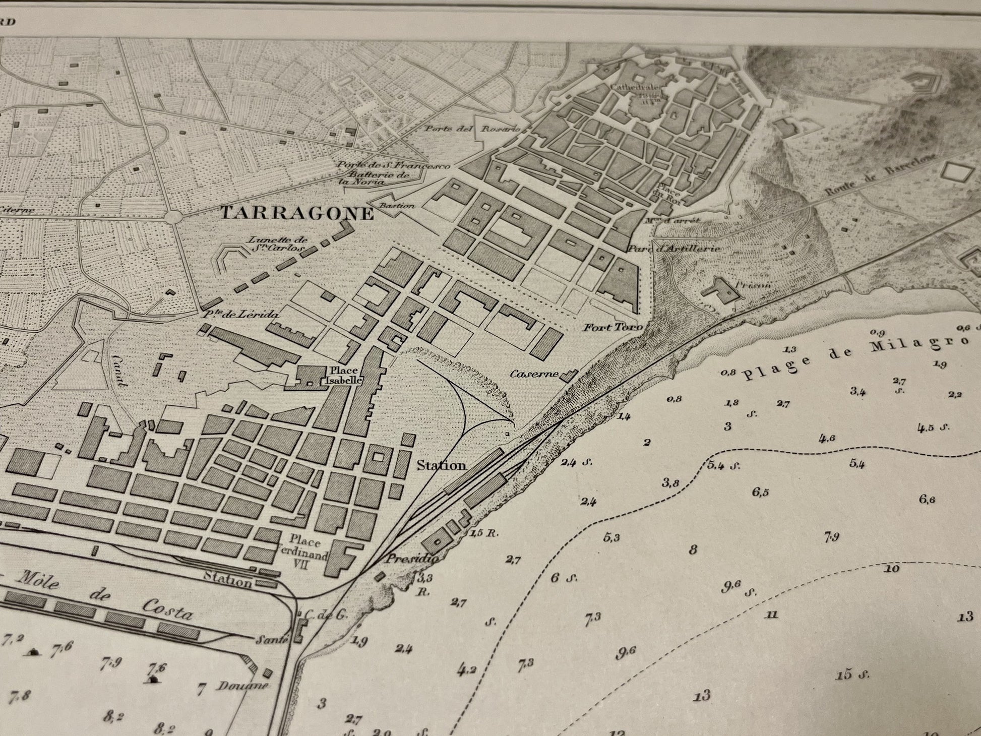 Achat carte ancienne Tarragone Espagne