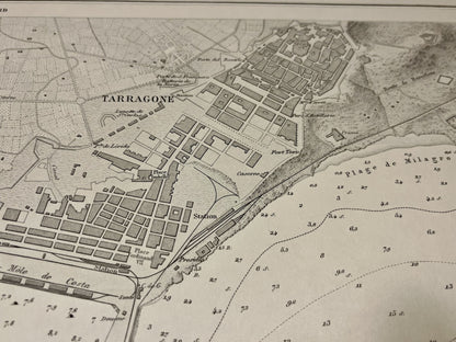 Achat carte ancienne Tarragone Espagne