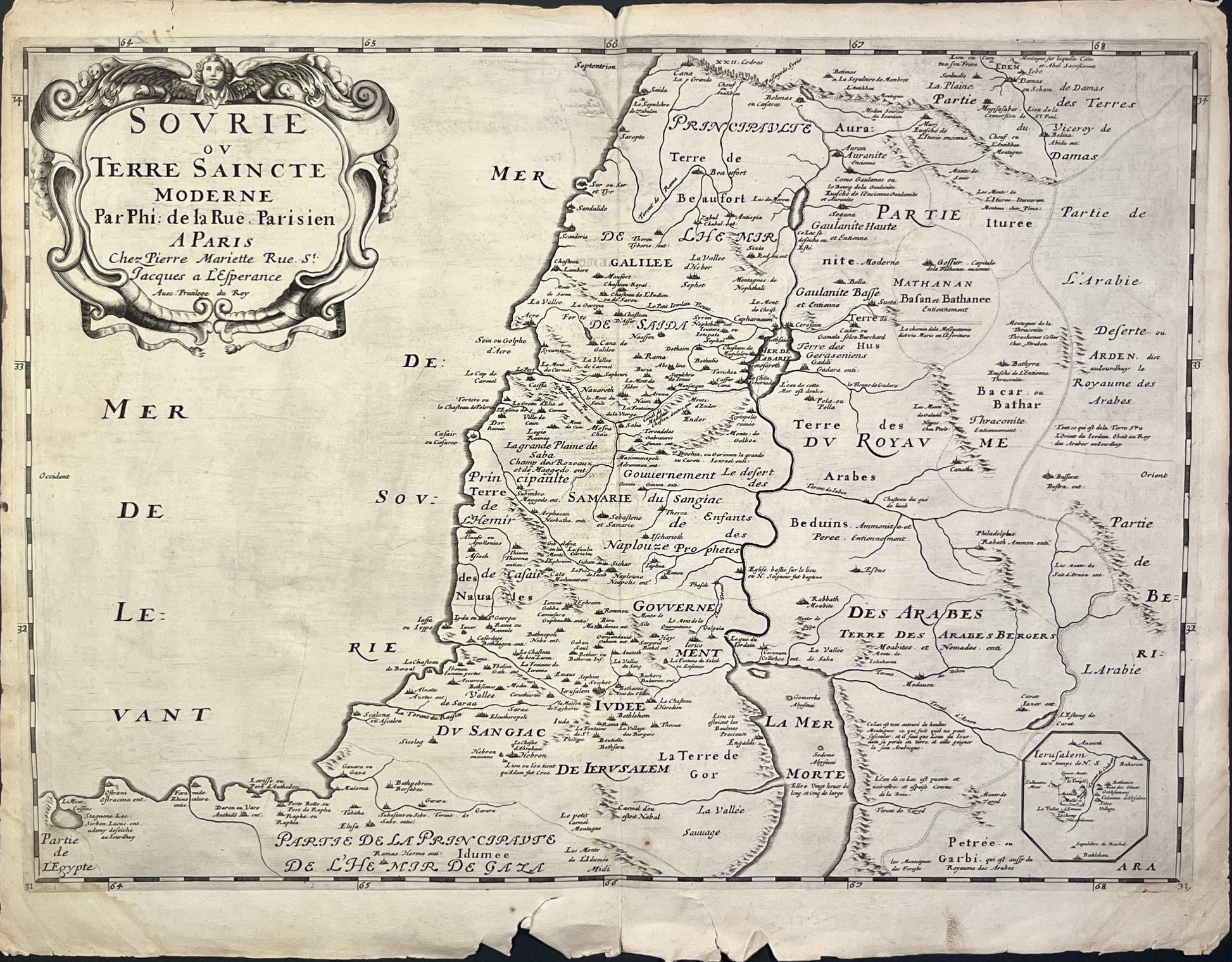 ANCIEN CARTE DE Palestine Israel Biblique Sainte Pays Jerusalem Judée ANCIEN CARTE DE Palestine Israel Biblique Sainte Pays Jerusalem Judée