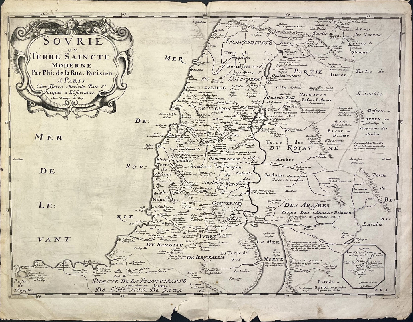 Achat carte ancienne Terre Sainte