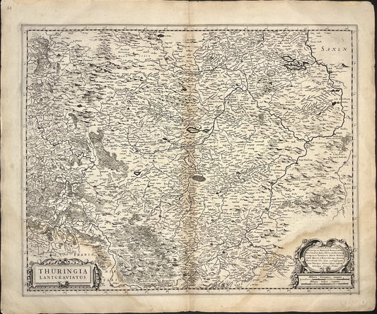 Achat carte ancienne Thuringe Allemagne