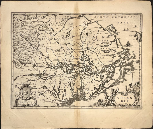 Achat carte ancienne Uppland Stockholm