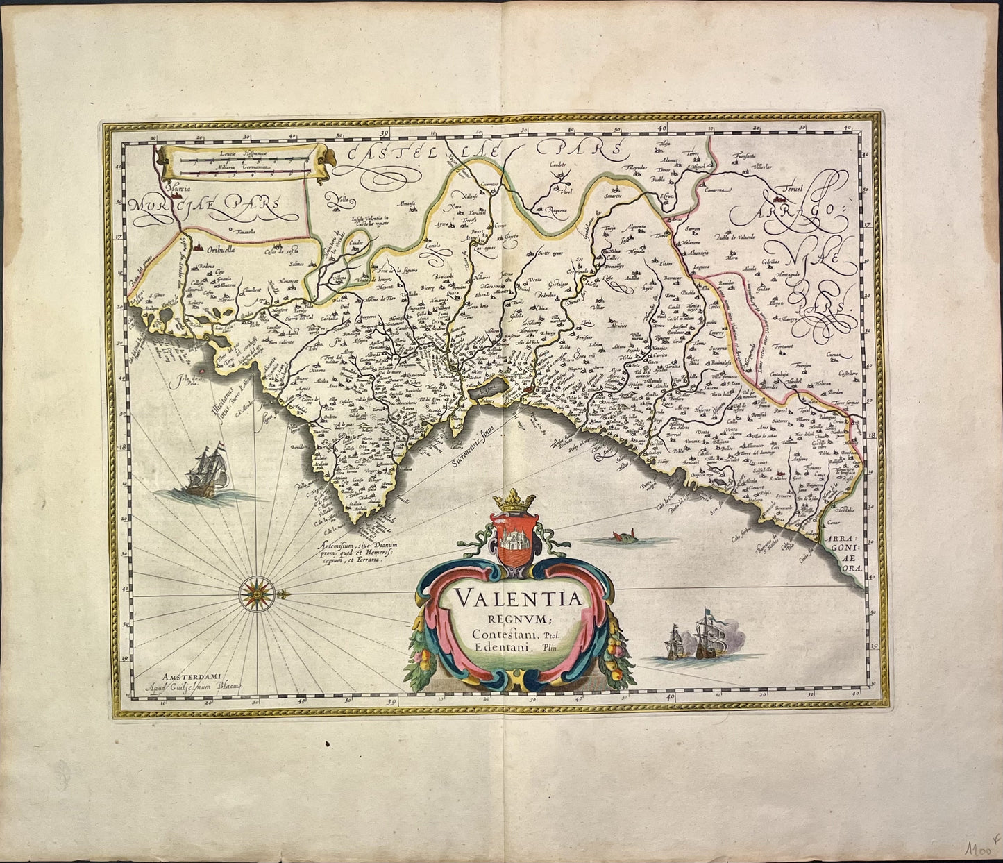 Achat carte ancienne Valence Espagne