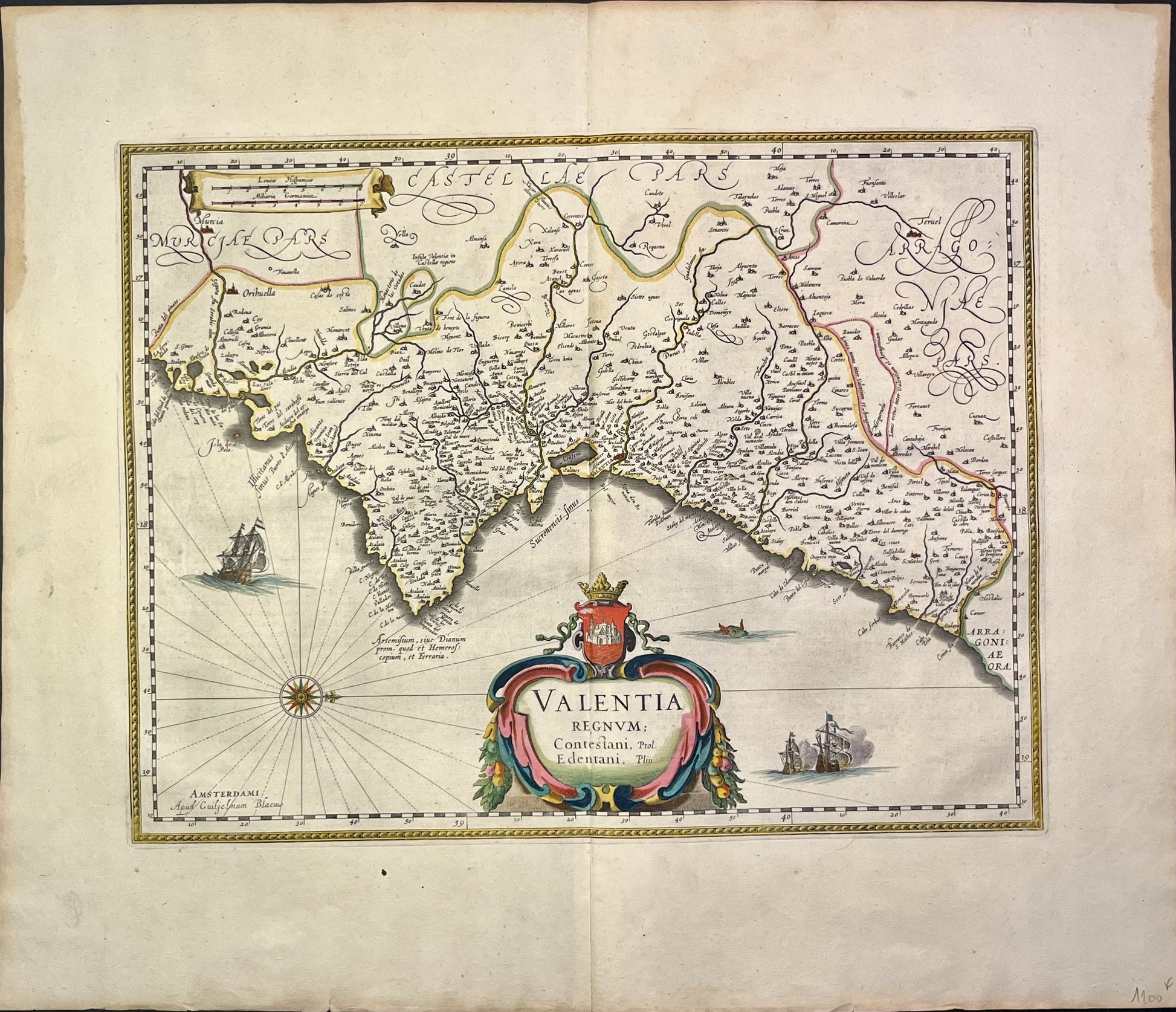 Achat carte ancienne Valence Espagne