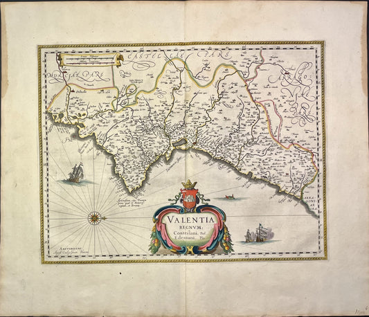 Achat carte ancienne Valence Espagne