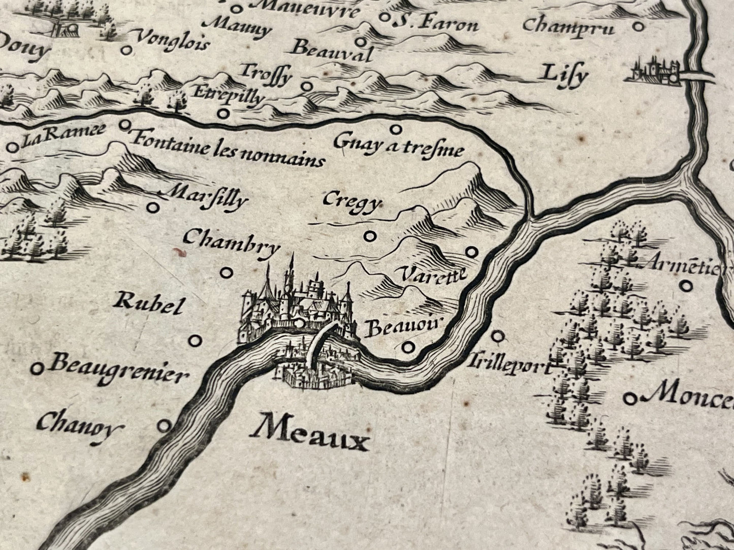 Achat carte ancienne Valois Meaux