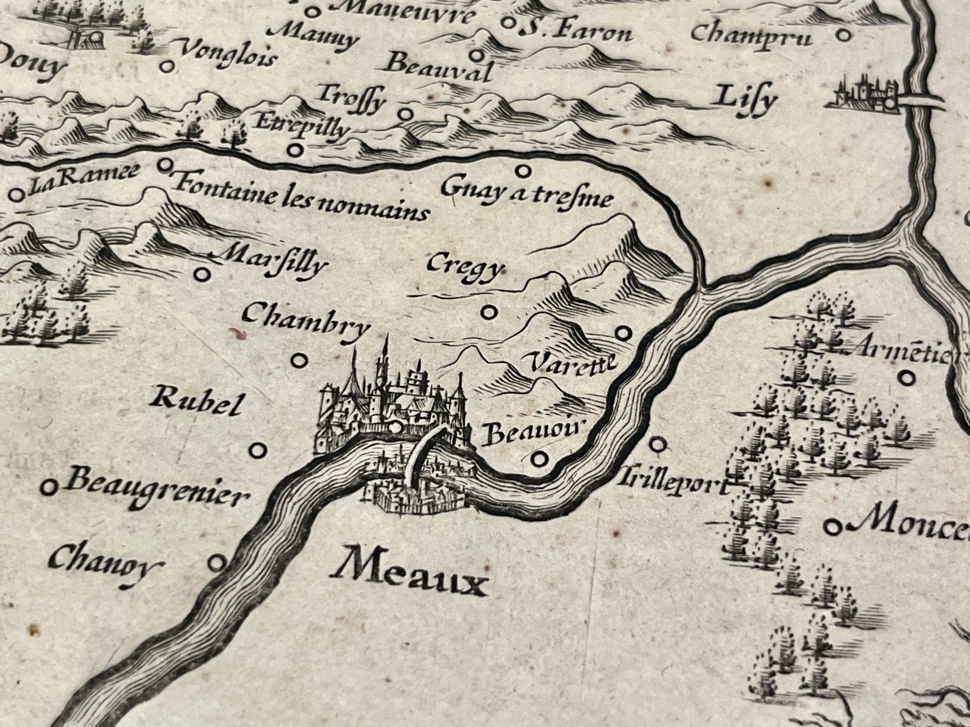 Achat carte ancienne Valois Meaux