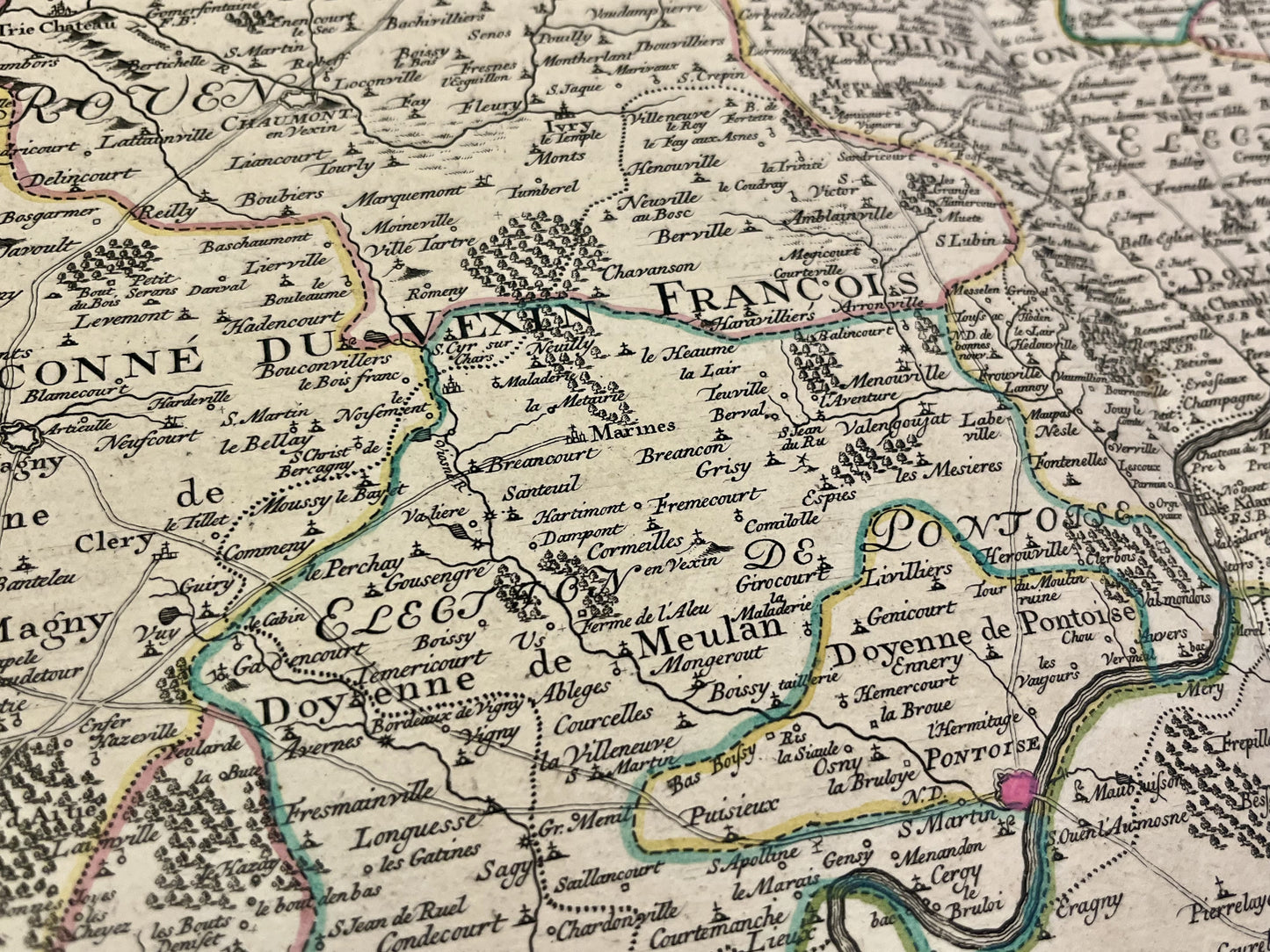 Achat carte ancienne Vexin Beauvais