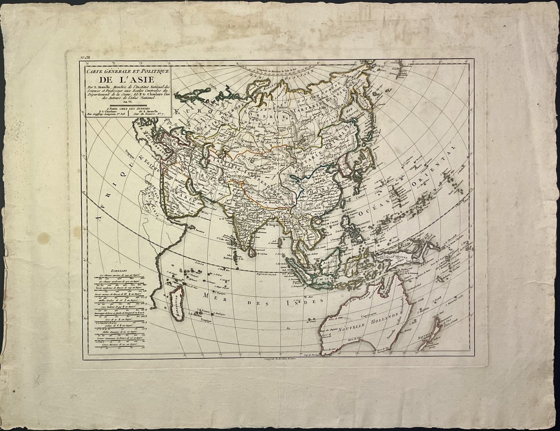 Achat carte ancienne authentique Asie