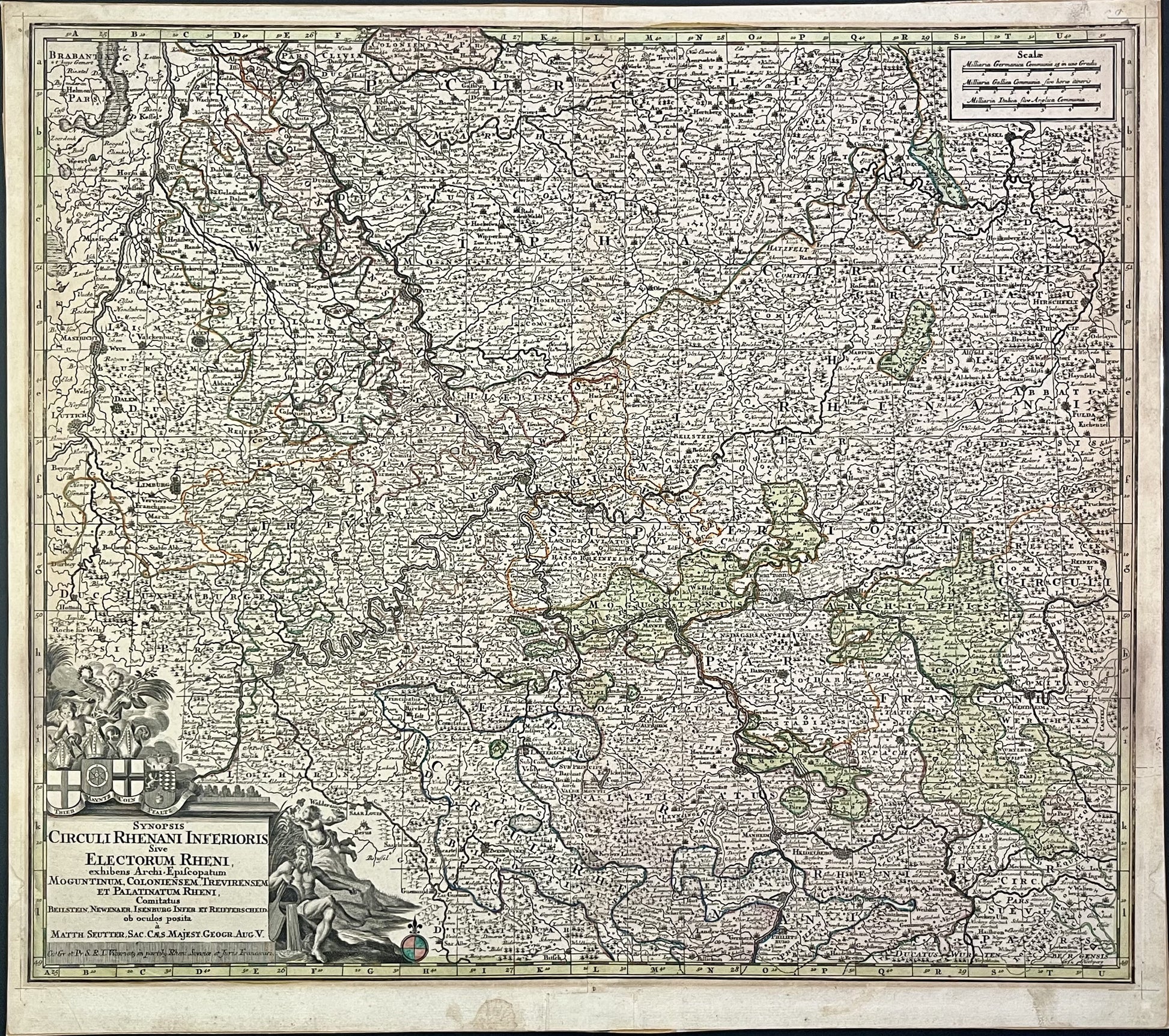 Achat carte ancienne cercle electoral Rhin