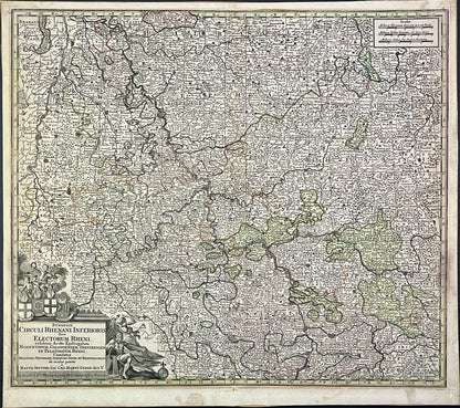 Achat carte ancienne cercle electoral Rhin