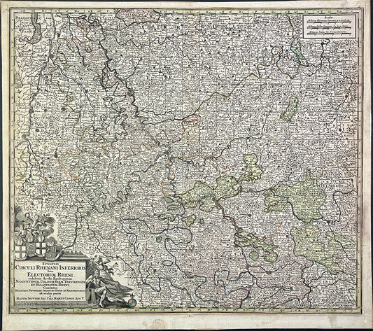 Achat carte ancienne cercle electoral Rhin