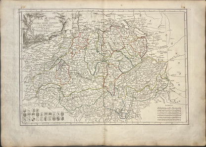 Achat carte ancienne de la Suisse