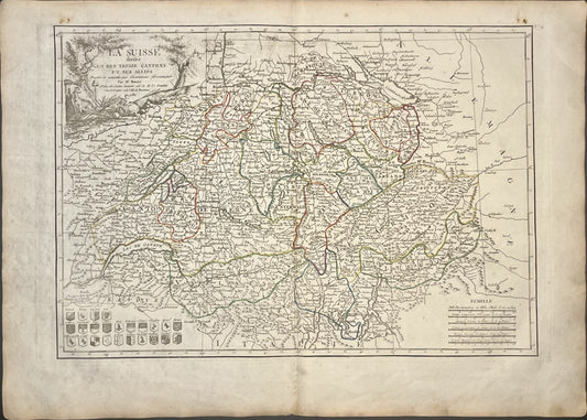 Achat carte ancienne de la Suisse