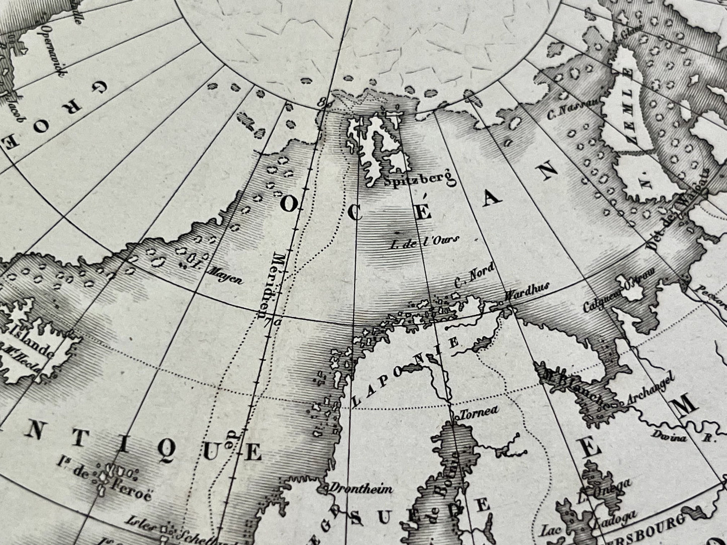 Achat carte ancienne des circumpolaires boreales