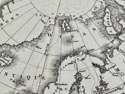 Achat carte ancienne des circumpolaires boreales