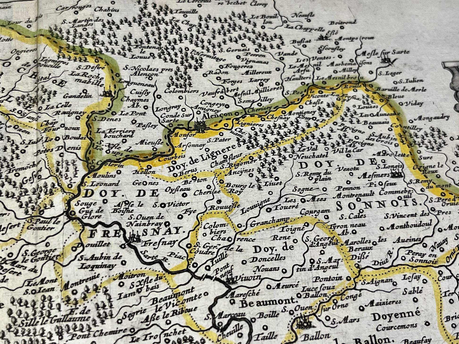 Achat carte ancienne diocese Mans