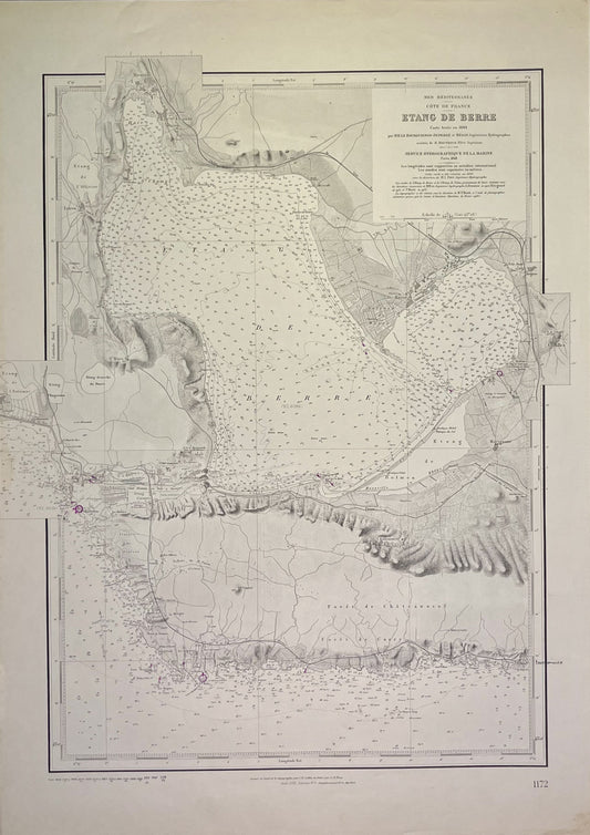 Achat carte ancienne etang de Berre