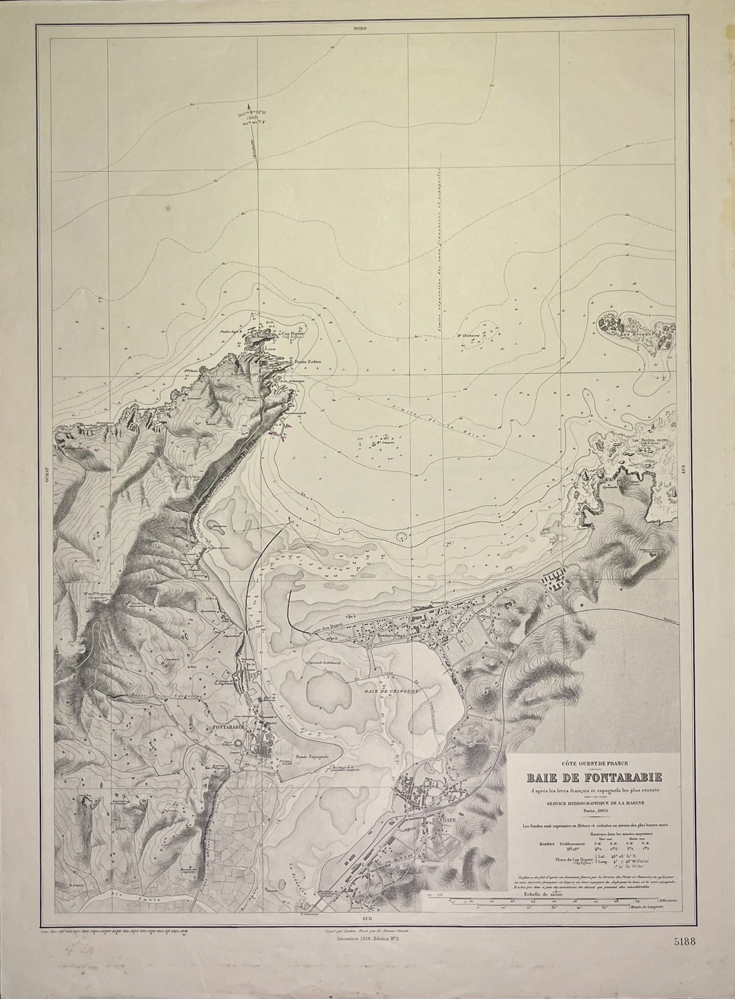 Achat carte ancienne hendaye