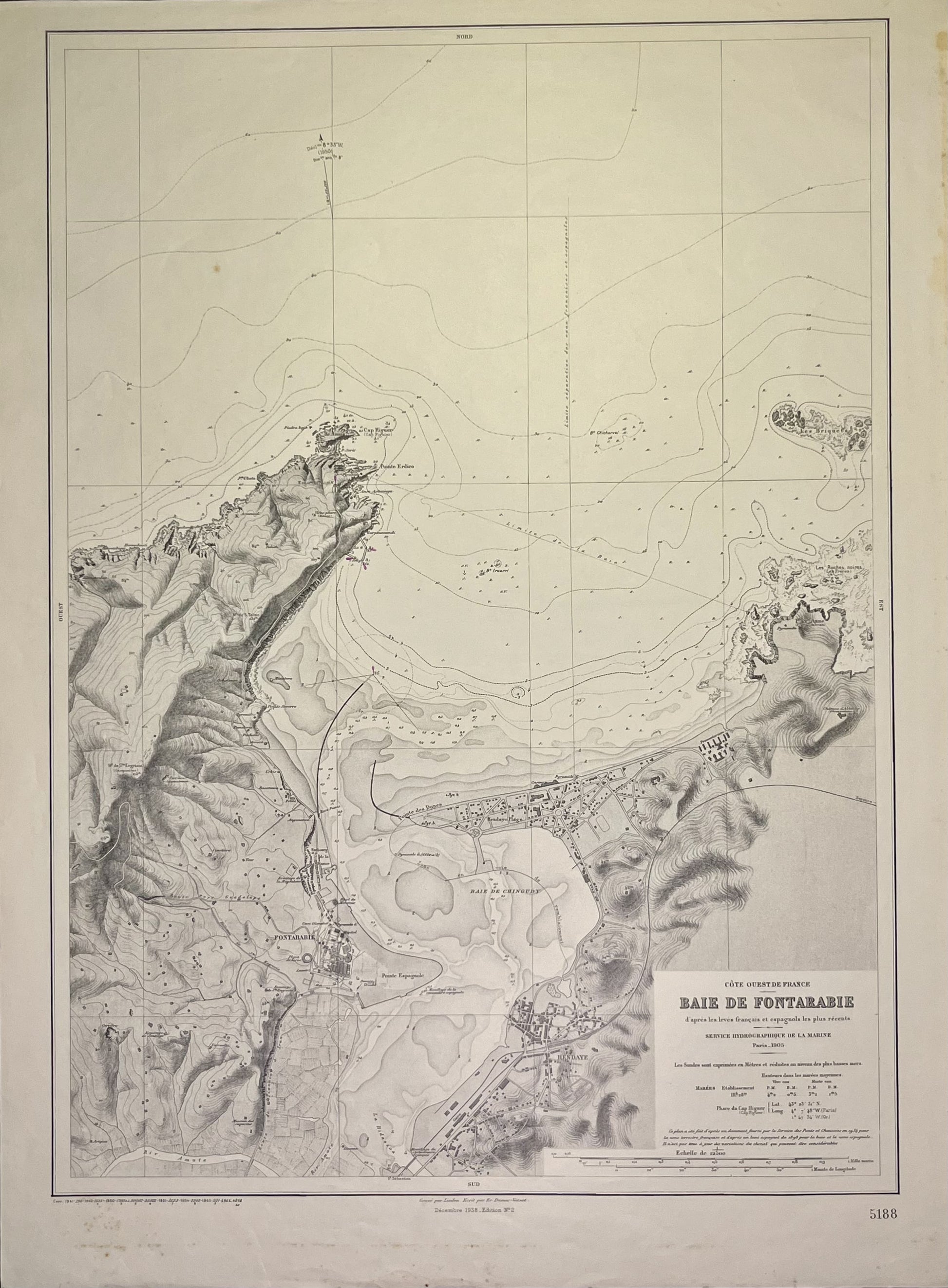 Achat carte ancienne hendaye