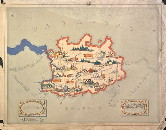 Achat carte ancienne illustree Province Anvers