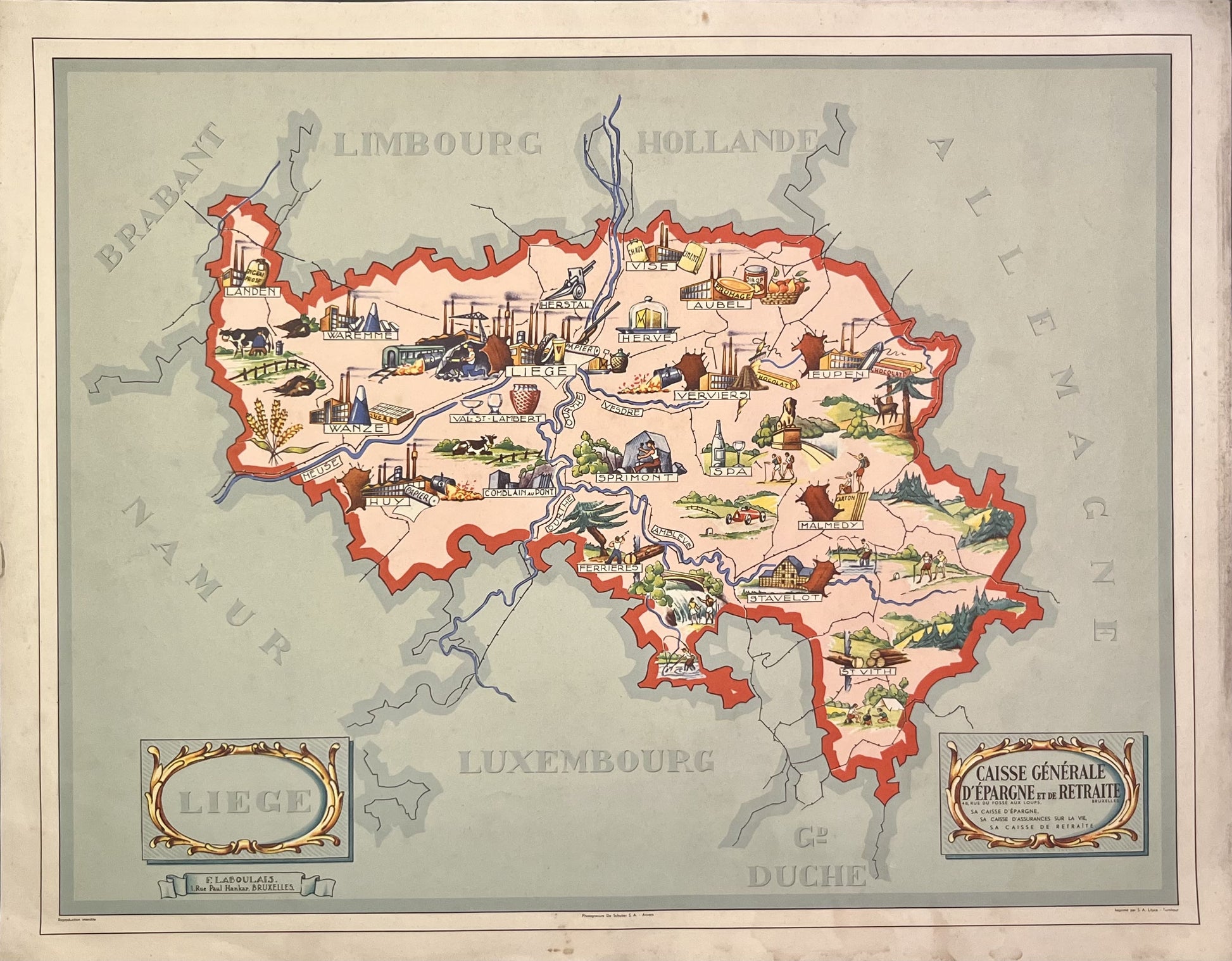 Achat carte ancienne illustree Province Liege