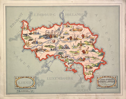 Achat carte ancienne illustree Province Liege